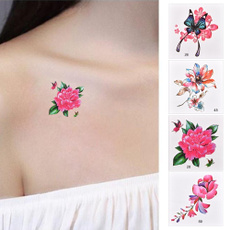 butterfly, tattoo, Flowers, art