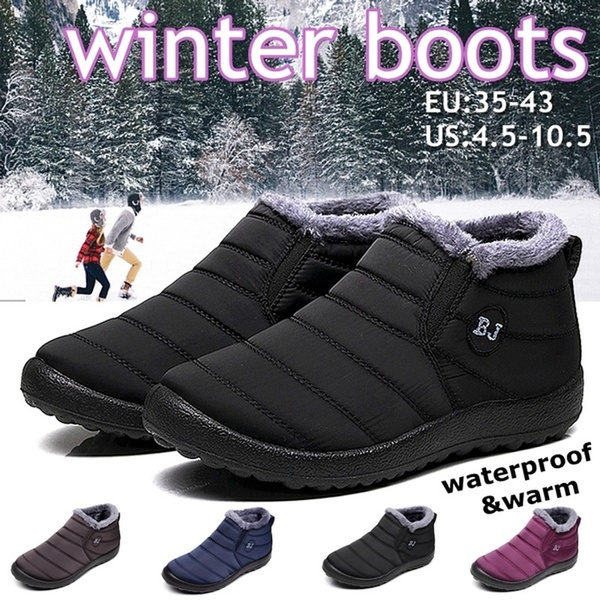 Men Winter Shoes, Waterproof, Non-slip, Thick Fur Boots