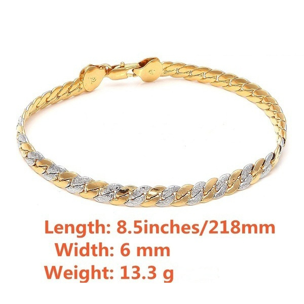 Gold Two-Tone Bracelet Bangle 