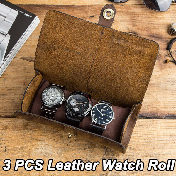 Luxury Leather Watch Roll