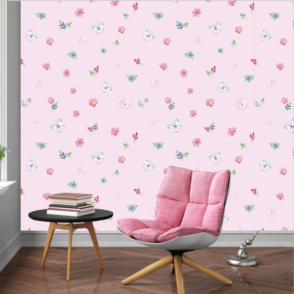 5M Pink Flower Petals Wallpaper Sweet Self Adhesive Baby Girl Kids Room  Wallpapers Child Bedroom Decor Wall Paper | Wish