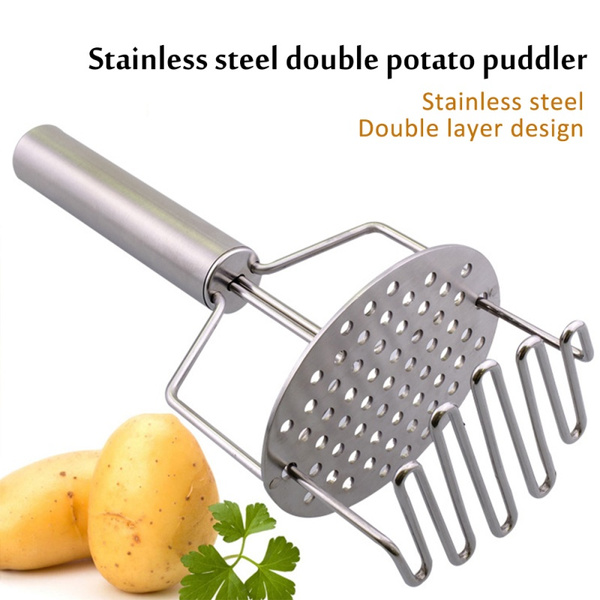 Kitchen Potato Masher Stainless Steel Vegetable Fruit Potatoe Press Crusher  Tool