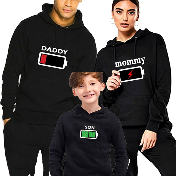 Cute Family Look Matching Clothes Daddy Mommy And Me Tshirt Hoodie