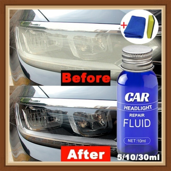 Headlight Len Restoration Repair Kit Car Headlight Cleaner Polishing+Liquid