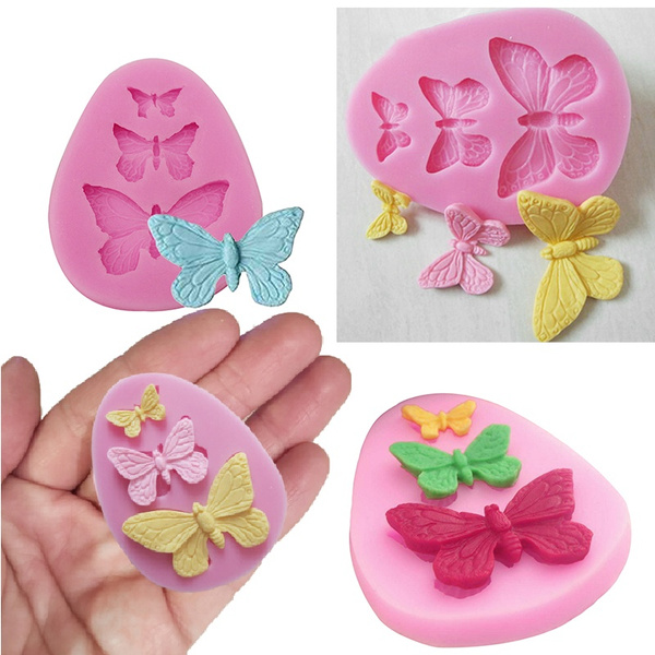 Butterfly Silicone Molds Fondant Mold Cake Sugar Craft Decorating Tools  Chocolate Moulds Fondant Cake Chocolate Craft Sugar Mold 3D Butterflies
