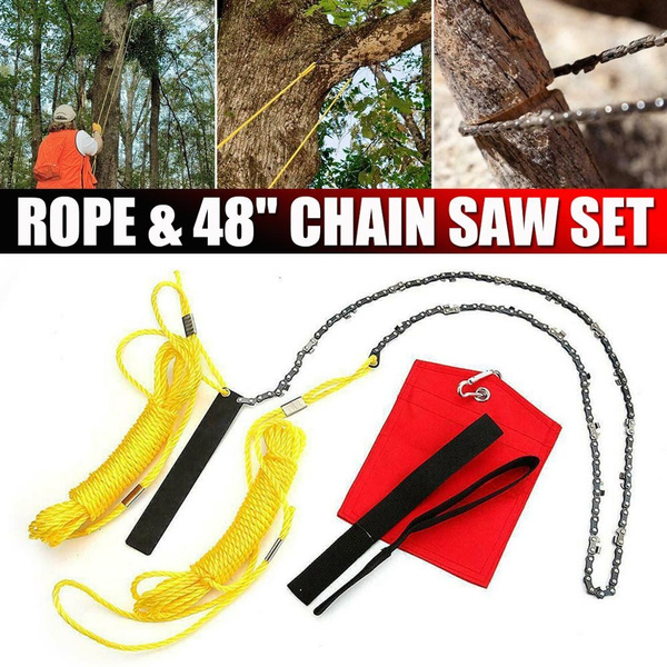 High Reach Limb Rope and Chain Saw with 48 Inch Chain Branch Tree Saw