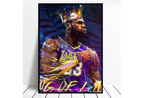 SpecialArt4Home Lebron James Oil Paint Canvas Oil Hand Painting  Pictures Printed for Wall Art Decor, Home Living Bedroom Office Decorations  with Stretched Framed – Rolled Up: Posters & Prints