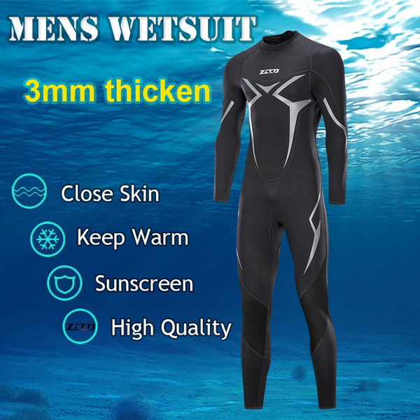 Mens Full Body Wetsuit Neoprene Warm Dive Suit Surfing Diving Kayak