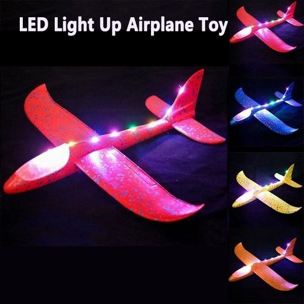 2020 NEW!!! LED Light Up Glider Airplane Model Toy Manual Throwing Foam