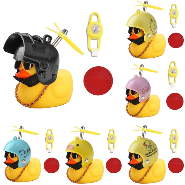 Cute Helmet Propeller Yellow Duck Bicycle Bells For Road Bike