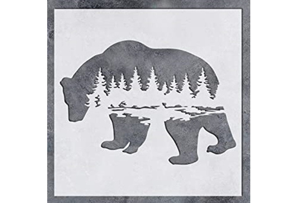 Standing Grizzly Bear Stencil, Black Bear Stencils, Wildlife Animal  Template, Custom Reusable Airbrush Spray Paint Templates -  Canada