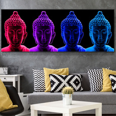 Decor, buddhaoilpainting, art, Colorful