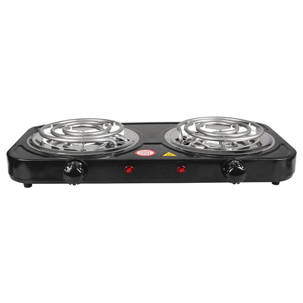 2000W Electric Double Burner Hot Plate Kitchen Camping Portable Stove Cooker