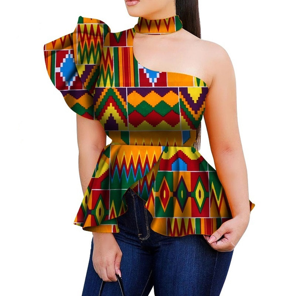 Off the shoulder shop african print tops