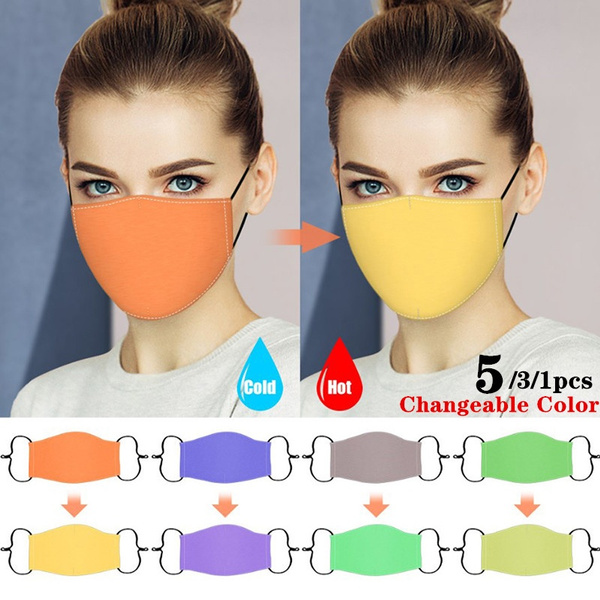 5/3/1pcs 2020 Magic Hot or Cold Color Change Mask Washable Cool