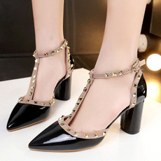 rivetshoe, patent leather, Plus Size, shoes for womens