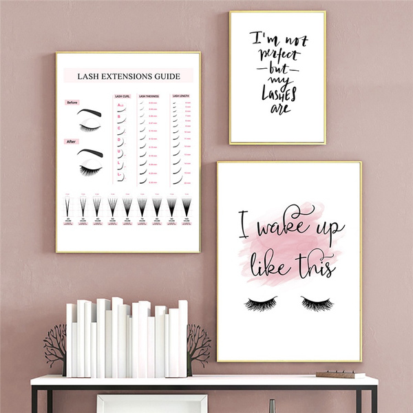  Lash Room Decor Wall Art Makeup Canvas Wall Art