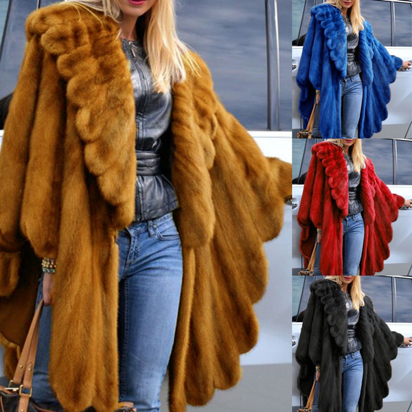 plus size fur cape