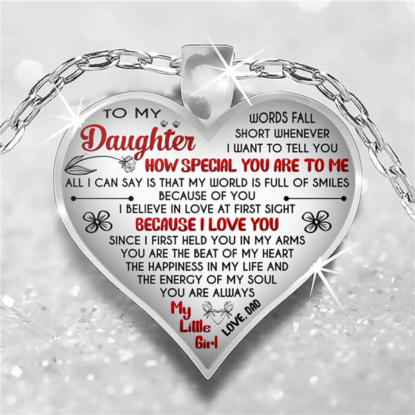 To My Daughter Gift How Special You Are To Me Heart Necklace For Little Girl