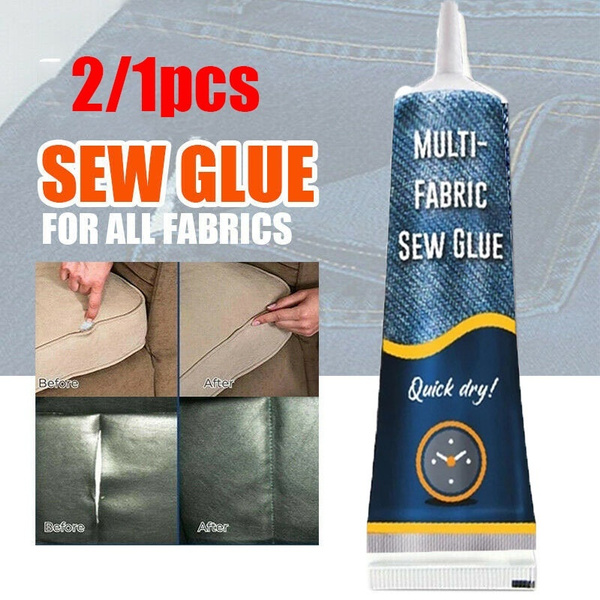 2\/1Pcs Multifunctional Sew Glue Stitch Liquid Sewing Solution Repair Gel  Professional Clothes Repair Glue Fast Tack Dry