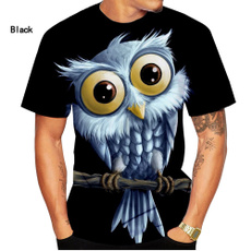 Owl, Fashion, Sleeve, roundnecktshirt