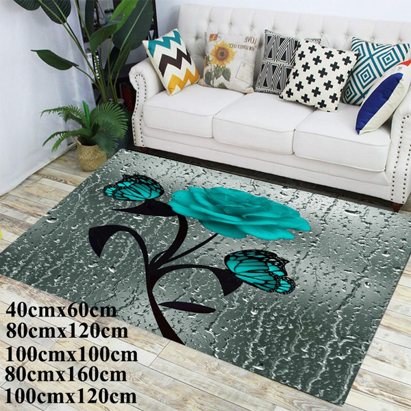 Romantic Rose Soft Flannel Carpet Runner Rug Living Room Bedroom Area Rug Non Slip Kitchen Bathroom Floor Mats Hallway Entry Mat 40 X 60cm 80 X 1cm 100 X 100cm