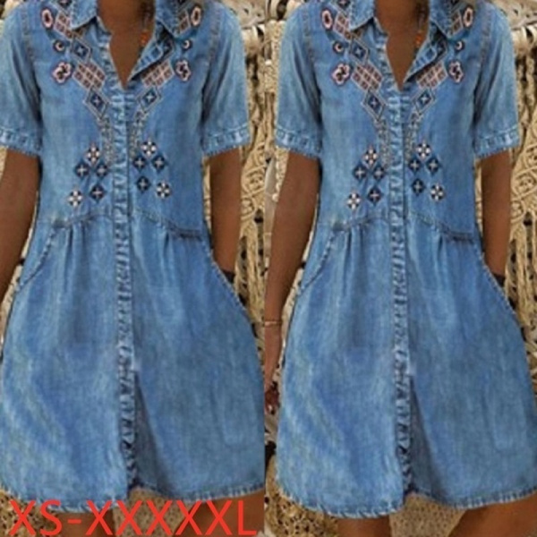 short jean dress