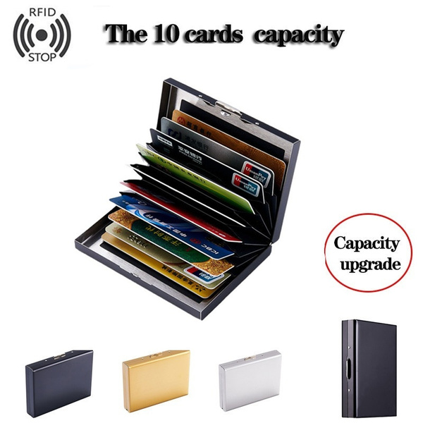 New upgraded the 10 cards capacity Fashion Stainless Steel Pocket ...