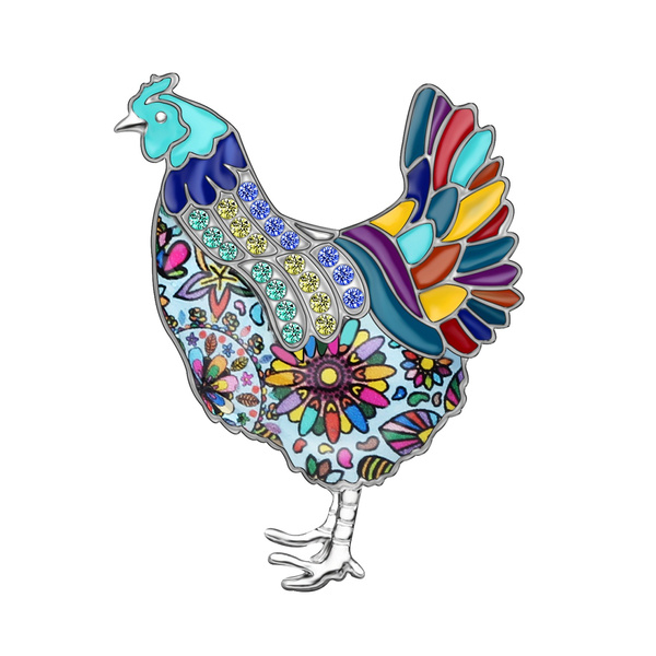 Chicken Rooster Brooch Pins For Women Fashion Jewel Gifts Pin Accessory