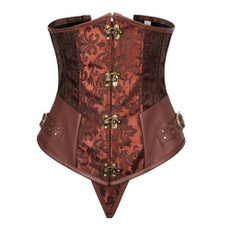 Steel, Goth, Embroidery, Corset