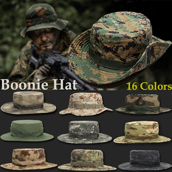 Camouflage Military Bonnie Hat Tactical Mountain Hiking Climbing Camping  Jungle Hat Barbecue Cap Fishing Bucket Hats