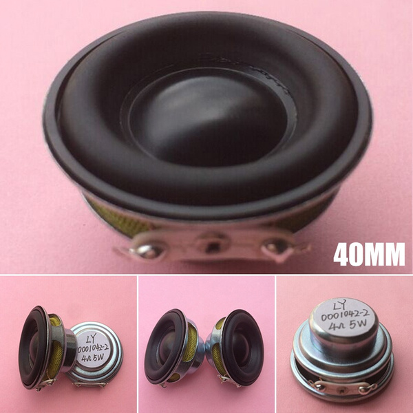 1Pc New 40mm 4Ohm 5W Full Range Audio Speaker Neodymium