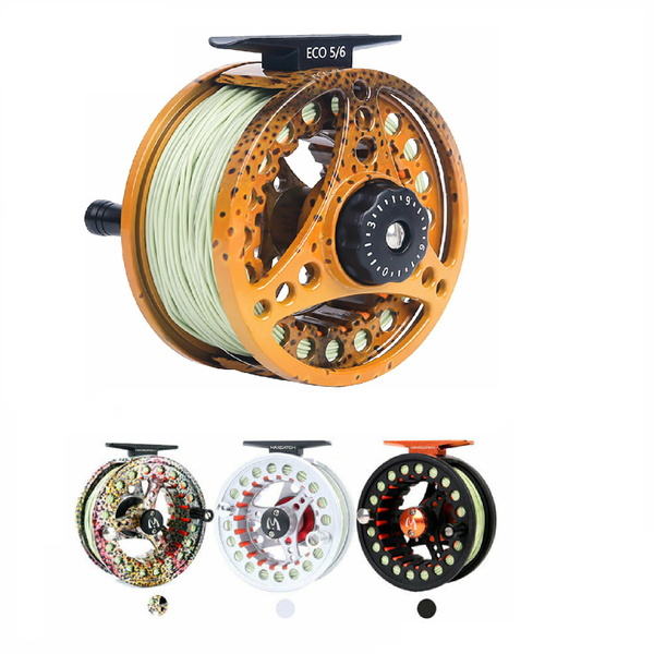 Maxcatch 3/4 5/6 7/8wt Pre-Loaded Fly Fishing Reel with Fly Line,  Backing,Leader