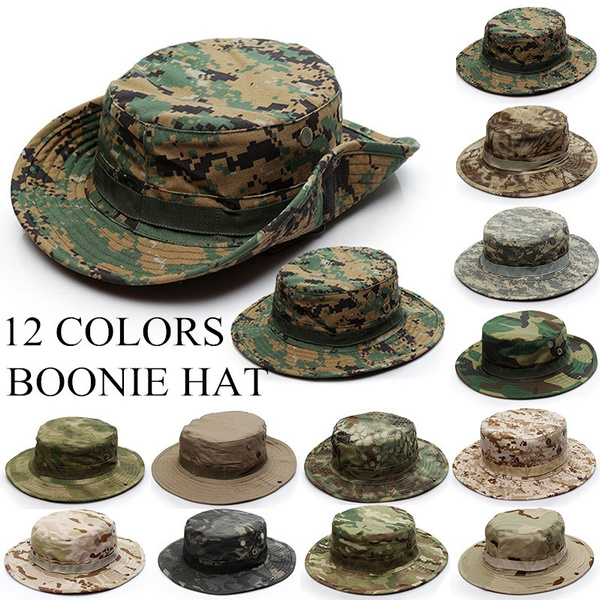 Men Summer Tactical Boonie Bucket Hat Camo Military Wide, 42% OFF