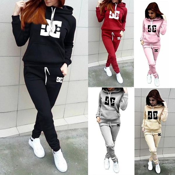 Women Track Suits Sports Wear Jogging Suits Ladies Hooded