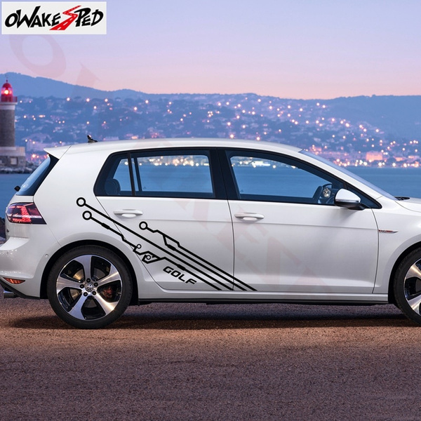Car Door Decals On Both Sides Decoration Stickers Auto Body Vinyl Decals ForVolkswagen Golf 4 5