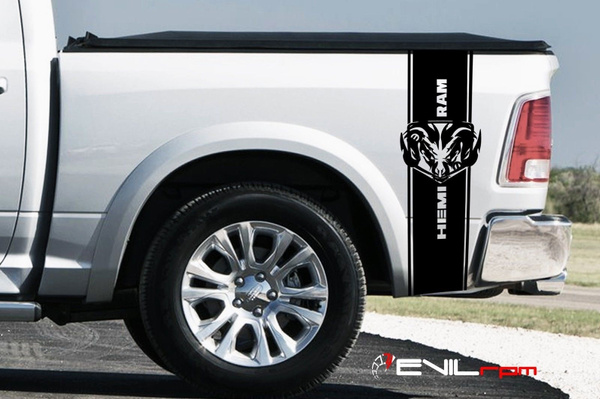 Dodge Ram 1500 RT HEMI Truck Bed Box graphic Stripe decal sticker ...