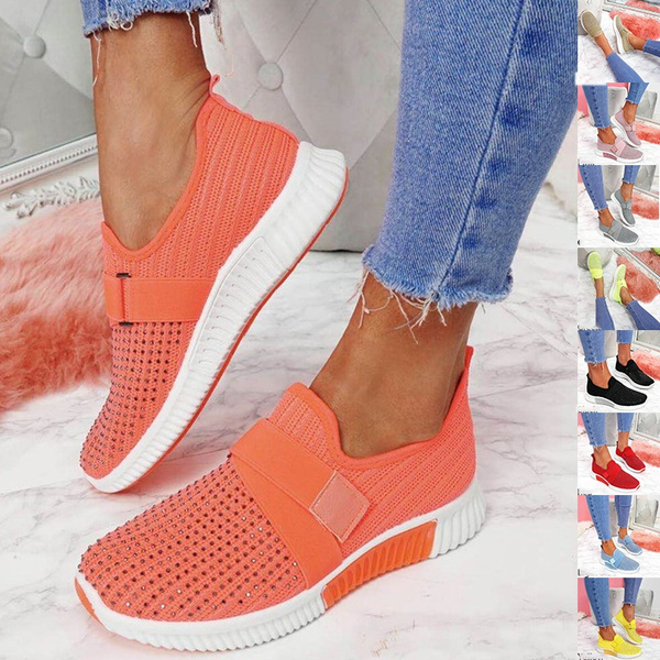 Women's Fashion Casual Mesh Breathable Sneakers Sports Shoes Running ...