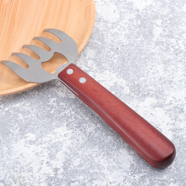 1 PC Meat Shredding Fork Wooden Sharp Practical Bear Claws for Buffet BBA