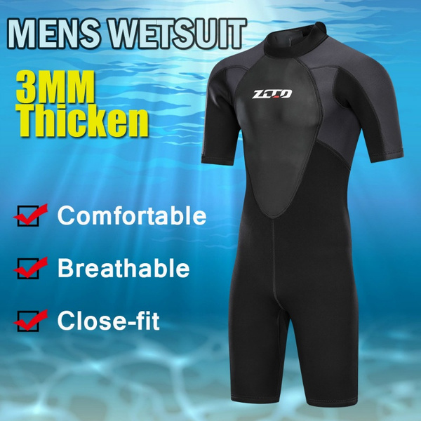 Urban Beach Mens Adult Shorty Shortie 3mm Summer Wetsuit Flatlock Surf Swim 