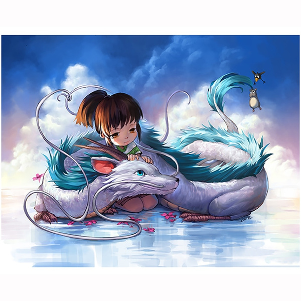 Full Drill DIY Diamond Anime Spirited Away Painting Canvas Embroidery Sale  Cross Stitch Wall Sticker Picture Home Decor | Wish