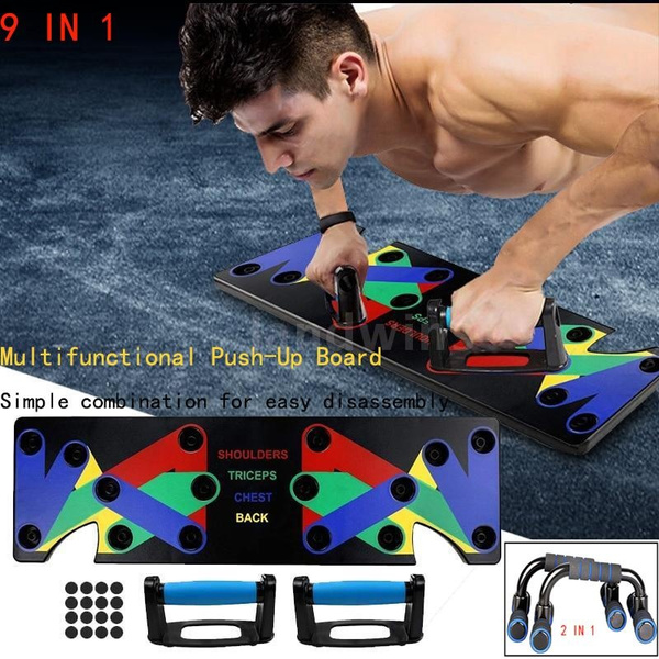 9 in 1 body building push up rack board system fitness workout gym push up discount stand muscle training exercise tool