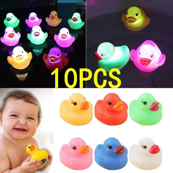 Led Water Induction Glow Duck Floating Water Flash Duck Baby Bath Play ...