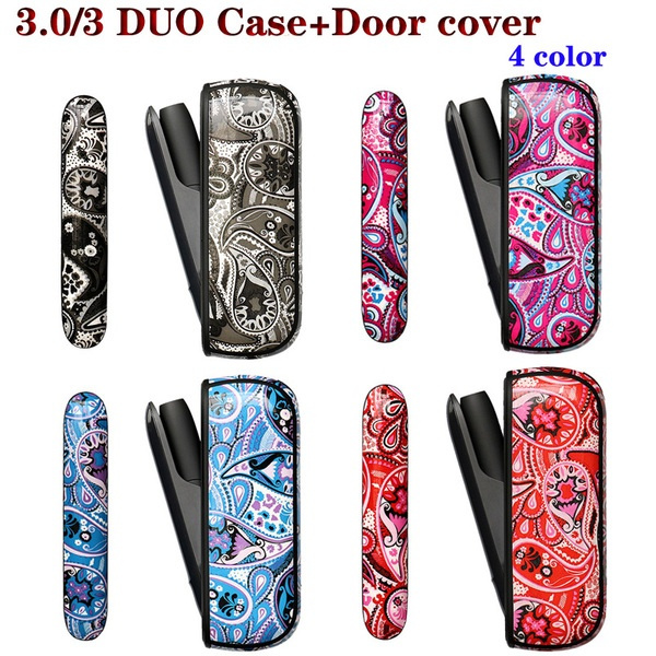1 Case+1 Door Cover For IQOS 3.0 Magnetic PC Side Cover For IQOS 3 Duo  Replaceable Cover Decoration Accessories