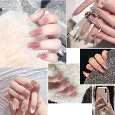 pink, Decor, nail tips, Beauty