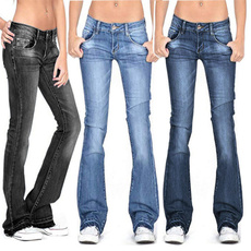 womens jeans, trousers, high waist, Casual pants