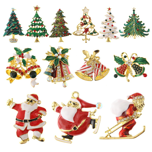 Christmas Santa Claus Brooch Pins Xmas Gift Brooches Gift Decor T 