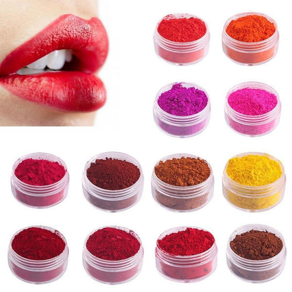 16 Colors Colorful DIY Lip Gloss Powder Raw Material 1g Lipstick Base  Handmade Natural Pigment Powder for Making Lip Glaze Lip Gloss