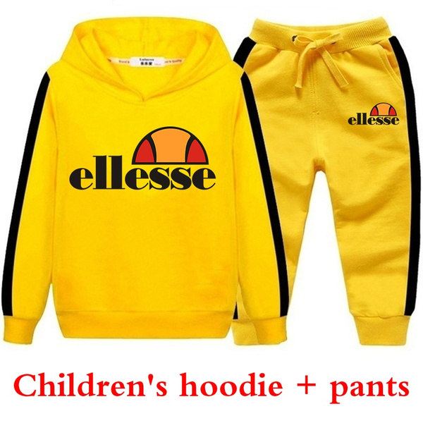Kids Clothes Print Hoodie Pants Set Casual Hooded Sweatshirt Set