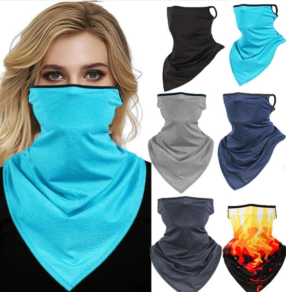 Cycling Face Mask Scarf Mesh Cloth Breathable Outdoor Riding Dustproof ...